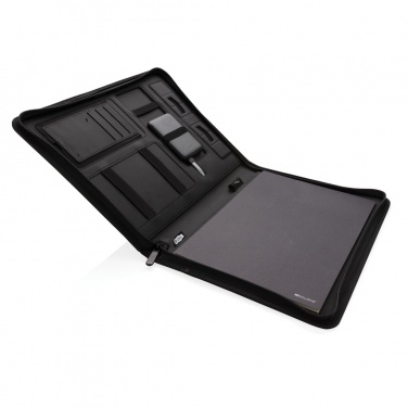 Logotrade promotional giveaway image of: Air 5W wireless charging portfolio A4 w/ 5000 mAh powerbank