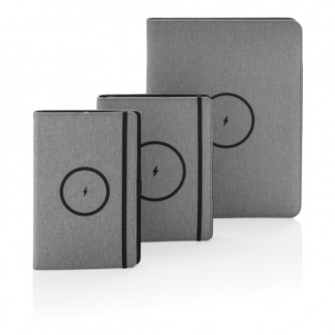 Logo trade advertising products picture of: Air 5W wireless charging notebook with 5000mAh powerbank