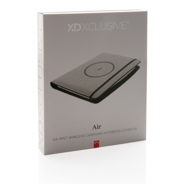 Logo trade corporate gifts picture of: Air 5W wireless charging notebook with 5000mAh powerbank