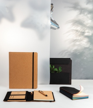 Logo trade promotional giveaways image of: Fiko 5W wireless charging portfolio A4 with powerbank