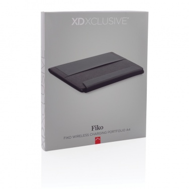 Logotrade advertising products photo of: Fiko 5W wireless charging portfolio A4 with powerbank