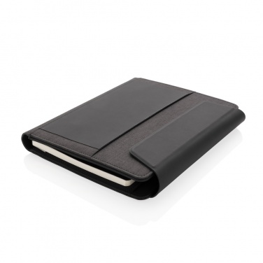 Logo trade promotional item photo of: Fiko wireless charging A5 portfolio with powerbank