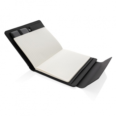 Logo trade promotional merchandise photo of: Fiko wireless charging A5 portfolio with powerbank