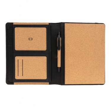 Logo trade advertising products picture of: Deluxe cork portfolio A5 with pen