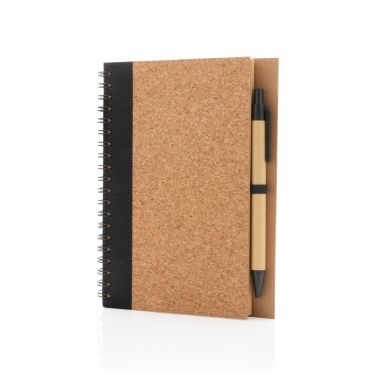Logotrade promotional merchandise image of: Cork spiral notebook with pen