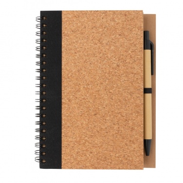 Logotrade promotional product image of: Cork spiral notebook with pen