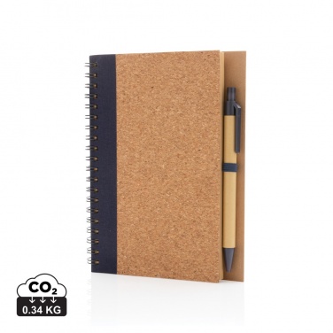 Logotrade promotional merchandise image of: Cork spiral notebook with pen