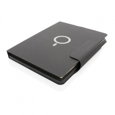 Logo trade promotional merchandise picture of: Artic Magnetic 10W wireless charging A4 portfolio