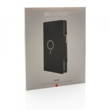 Logo trade business gift photo of: Artic Magnetic 10W wireless charging A4 portfolio