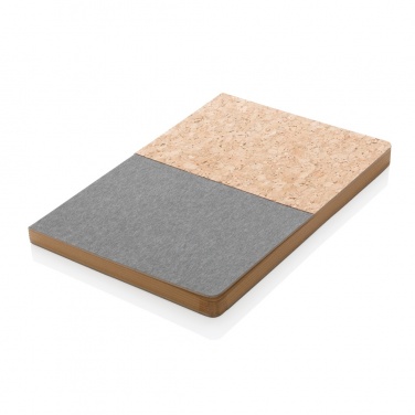 Logo trade advertising products image of: A5 cork & kraft notebook