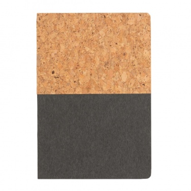 Logo trade promotional merchandise image of: A5 cork & kraft notebook