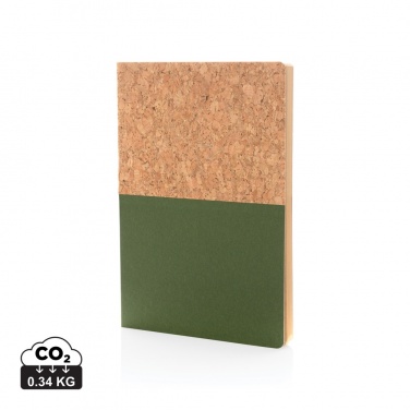 Logo trade business gift photo of: A5 cork & kraft notebook