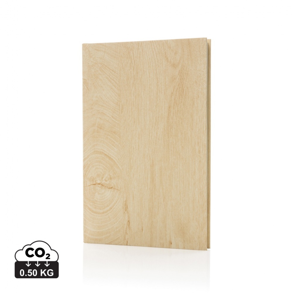 Logotrade promotional product image of: Kavana wood print A5 notebook