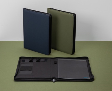 Logotrade promotional gift picture of: Impact Aware™ deluxe 300D tech portfolio with zipper