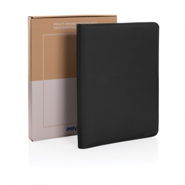 Logo trade promotional merchandise image of: Impact Aware™ deluxe 300D tech portfolio with zipper