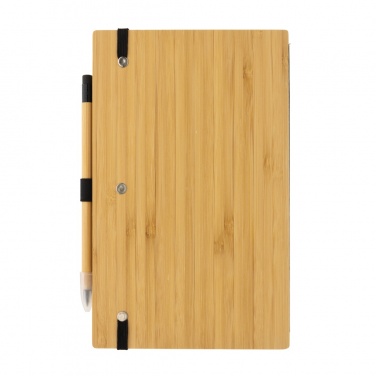 Logo trade corporate gift photo of: Bamboo notebook and infinity pencil set