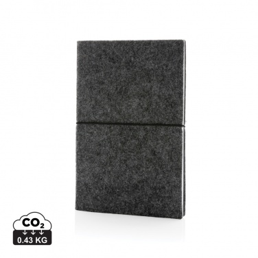 Logotrade business gifts photo of: GRS certified recycled felt A5 softcover notebook