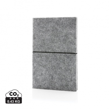 Logotrade promotional giveaway picture of: GRS certified recycled felt A5 softcover notebook