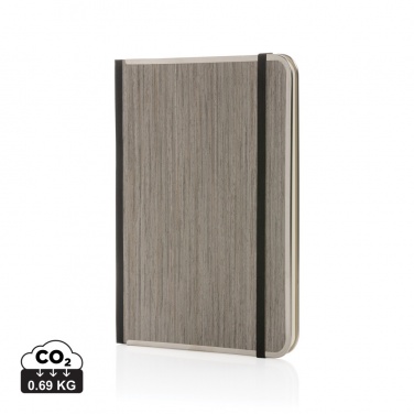Logo trade business gift photo of: Treeline A5 wooden cover deluxe notebook