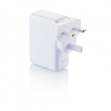 Logo trade promotional giveaways image of: Travel plug with 4 USB ports