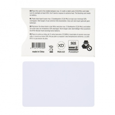 Logo trade advertising products image of: Anti-skimming RFID shield card with active jamming chip