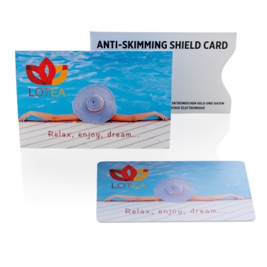 Logo trade promotional item photo of: Anti-skimming RFID shield card with active jamming chip