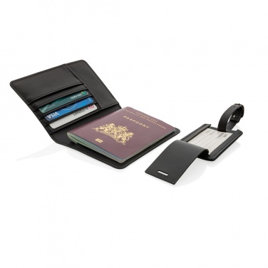 Logo trade promotional gift photo of: Swiss Peak GRS recycled PU travel gift set