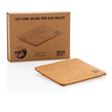Logotrade promotional giveaway picture of: Cork secure RFID slim wallet