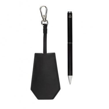 Logotrade promotional product picture of: SP Tula RCS certified recycled PU key holder and pen set