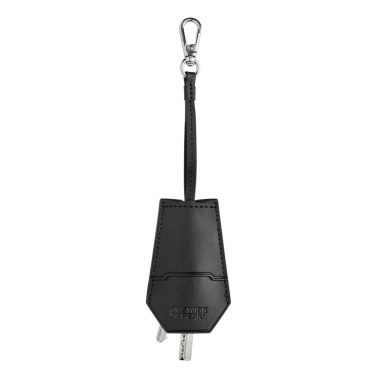 Logo trade promotional giveaways image of: SP Tula RCS certified recycled PU key holder and pen set