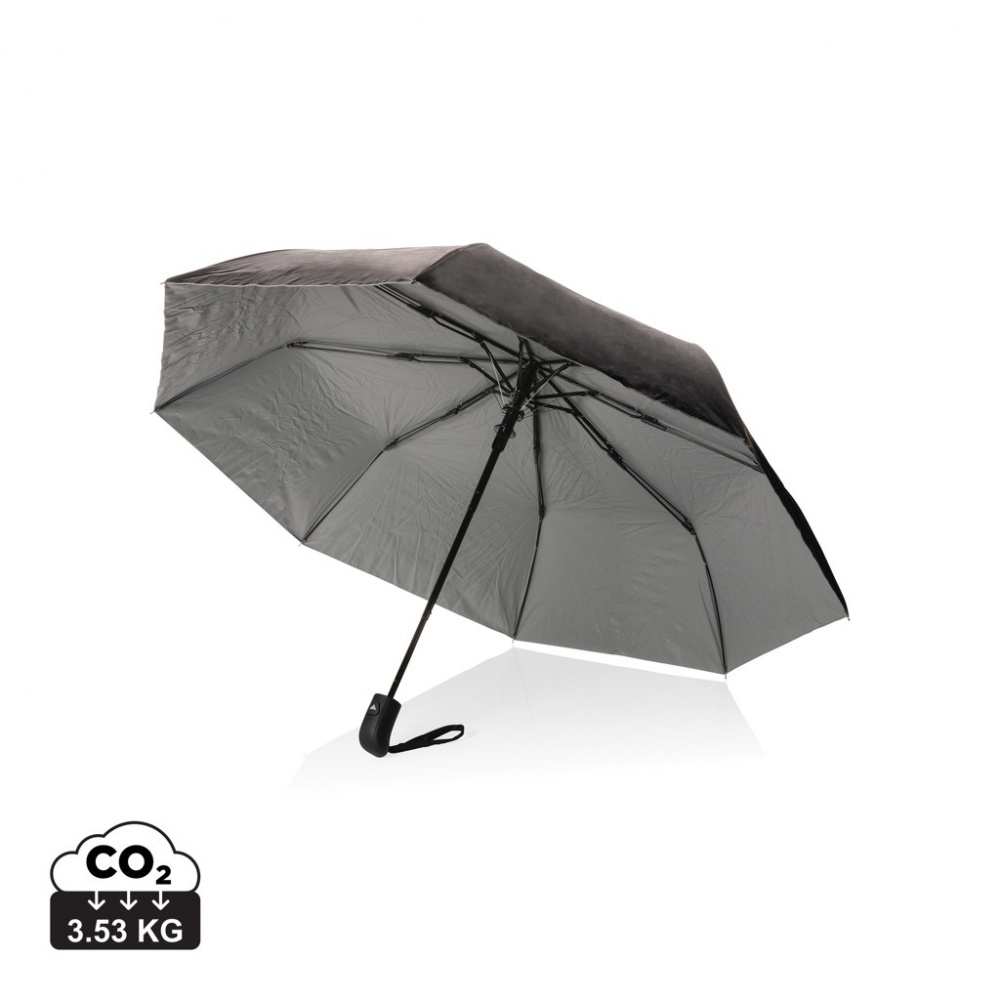 Logo trade corporate gifts picture of: 21" Impact AWARE™ RPET 190T Pongee dual colour mini umbrella