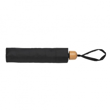 Logo trade promotional merchandise image of: 20.5" Impact AWARE™ RPET 190T Pongee bamboo mini umbrella