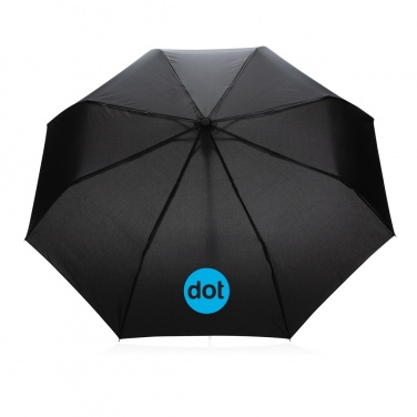 Logo trade promotional merchandise image of: 21" Impact AWARE™ RPET 190T mini auto open umbrella