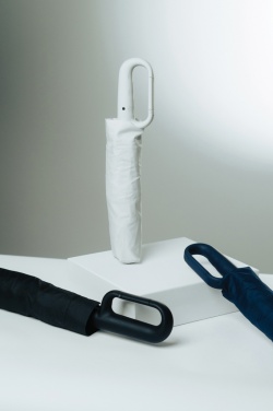 Logo trade promotional merchandise photo of: Yara 21" AWARE™ RPET solid colour umbrella with carabiner