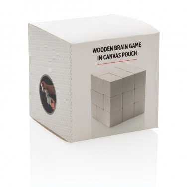 Logotrade corporate gifts photo of: Wooden brain game in canvas pouch