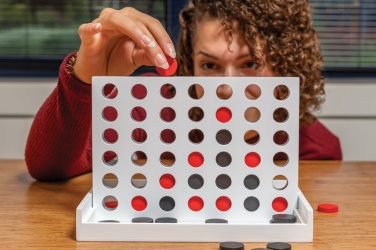 Logo trade promotional gifts picture of: Connect four wooden game