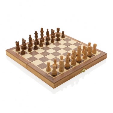 Logotrade corporate gift image of: Luxury wooden foldable chess set