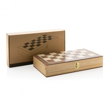 Logo trade advertising products picture of: Luxury wooden foldable chess set