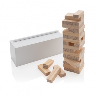 Logotrade promotional product picture of: Deluxe tumbling tower wood block stacking game