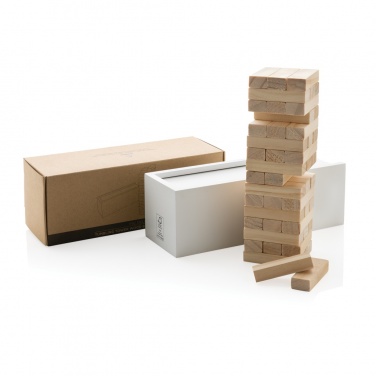 Logotrade advertising product picture of: Deluxe tumbling tower wood block stacking game