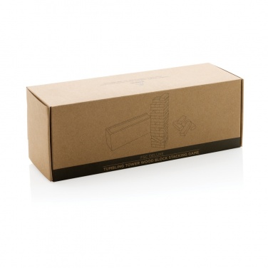 Logo trade promotional items image of: Deluxe tumbling tower wood block stacking game