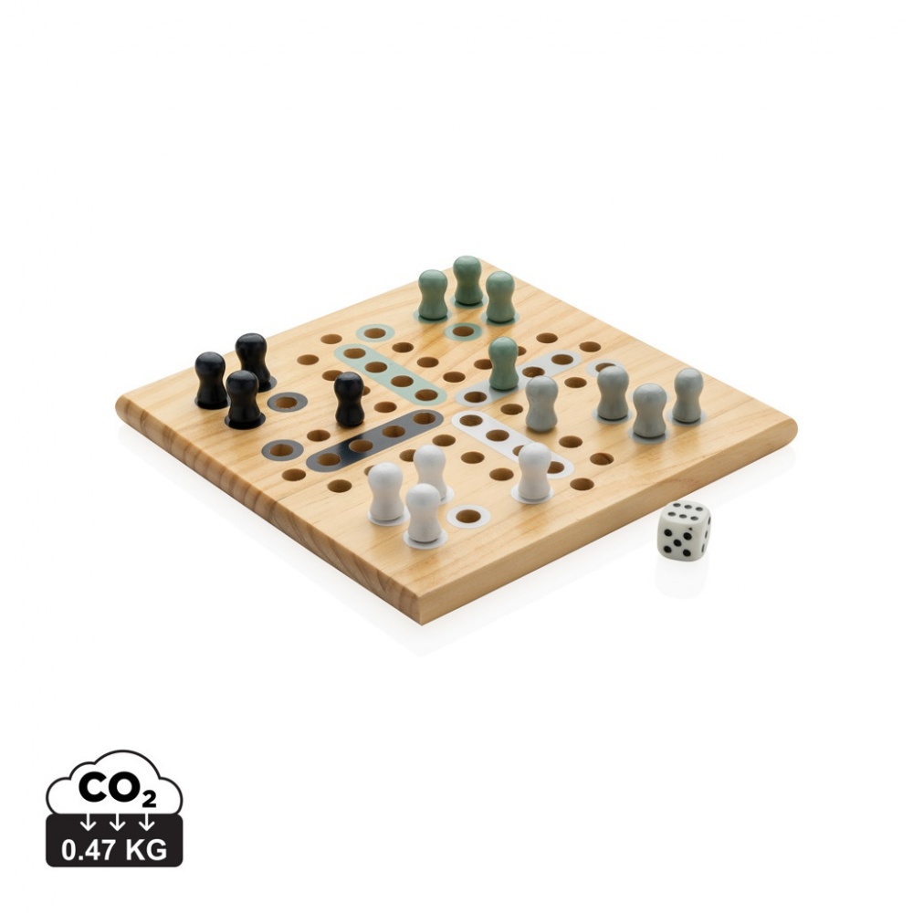 Logo trade promotional giveaways picture of: Claire wooden Ludo game