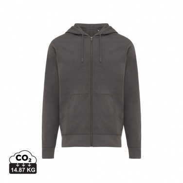 Logo trade business gift photo of: Iqoniq Abisko recycled cotton zip through hoodie