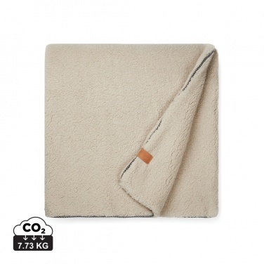 Logo trade promotional giveaway photo of: VINGA Maine GRS recycled double pile blanket