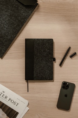 Logotrade promotional product picture of: VINGA Albon GRS recycled felt notebook