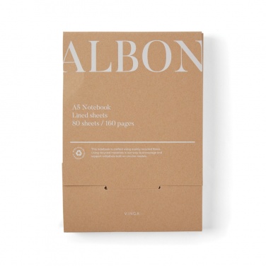 Logo trade promotional merchandise image of: VINGA Albon GRS recycled felt notebook