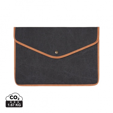 Logo trade promotional giveaway photo of: VINGA Bosler GRS recycled canvas 14" laptop sleeve