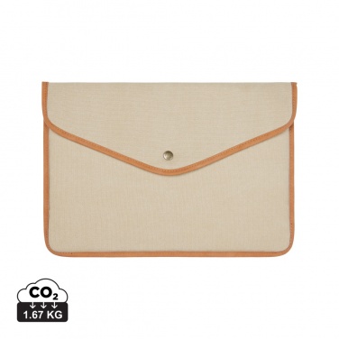 Logo trade corporate gift photo of: VINGA Bosler GRS recycled canvas 14" laptop sleeve