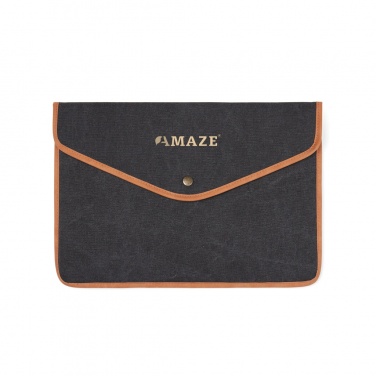 Logo trade promotional merchandise photo of: VINGA Bosler GRS recycled canvas 16" laptop sleeve