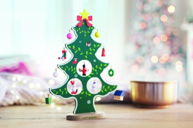 Logo trade promotional items image of: Wooden xmas tree decoration